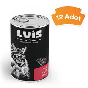 Luis 12x400 gr Parça Kuzu Etli Soslu Kedi Konservesi