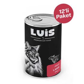 Luis 12x400 gr Parça Kuzu Etli Soslu Kedi Konservesi