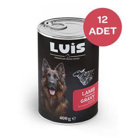 Luis 12x400 gr Parça Kuzu Etli Soslu Köpek Konservesi