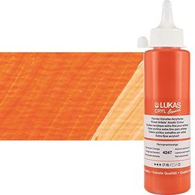 Lukas Liquid Permanent Orange 250ml Akrilik Boya