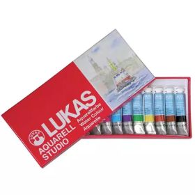 Lukas Studio 12x10 ml Aquarell Sulu Boya Seti