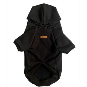 Luli Pet Basic Siyah Kapüşonlu Köpek Sweatshirt