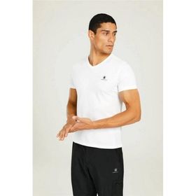 Lumberjack 101349575 Basic Erkek Beyaz V Yaka T-Shirt