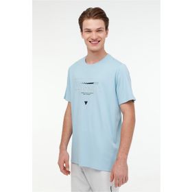 Lumberjack 11C-ELG22001 ML CRIS 4FX Mavi Kısa Kollu Erkek T-Shirt