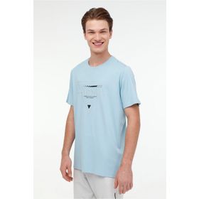 Lumberjack 11C-ELG22001 ML CRIS 4FX Mavi Kısa Kollu Erkek T-Shirt