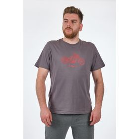 Lumberjack 2S11URBNG20233FX Bisiklet Yaka Duman Gri Erkek Pamuk T-Shirt