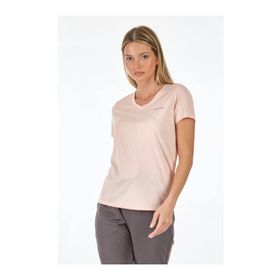 Lumberjack 2SCT1323FX V Yaka Regular Fit Pastel-Pembe Kadın T-Shirt