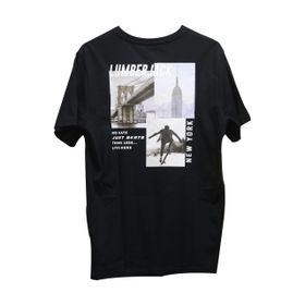 Lumberjack 3M ML NEW YORK 11OTBL01 3FX Siyah Erkek T-shirt