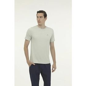 Lumberjack 4M M-CT110 Bsc C Nk M-CT110 Yeşil Yeşil Açık Kısa Kollu Erkek T-shirt