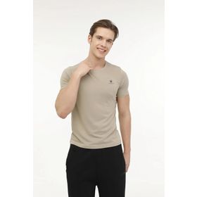 Lumberjack 4M MB Modal SB203 4FX Bej Bej Kısa Kol Erkek T-shirt