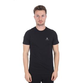 Lumberjack Ct102 Düz Siyah Bisiklet Yaka Erkek T-Shirt