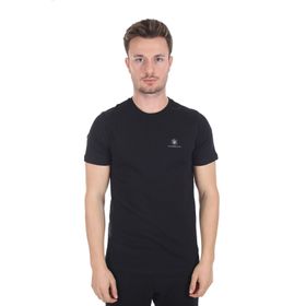 Lumberjack Ct102 Düz Siyah Bisiklet Yaka Erkek T-Shirt