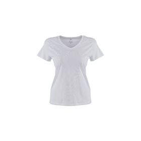 Lumberjack Ct132 Basıc Modal V Neck Beyaz Kadın T-Shirt