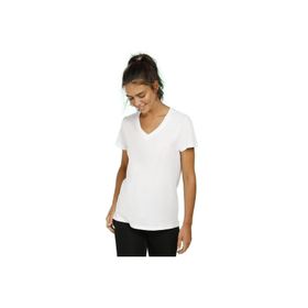 Lumberjack Ct132 Basıc Modal V Neck Beyaz Kadın T-Shirt