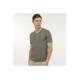 Lumberjack M-CT106 BSC V NK T-SH 4FX Haki Erkek T-shirt