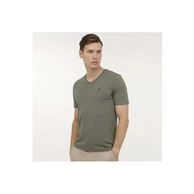 Lumberjack M-CT106 BSC V NK T-SH 4FX Haki Erkek T-shirt