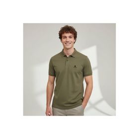 Lumberjack MB CT461 Sherman Erkek Haki Polo Yaka Tişört