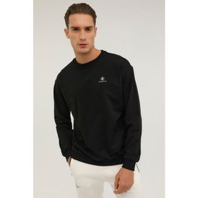 Lumberjack MB SN75 C NECK SW 6FX Siyah Erkek Sweatshirt
