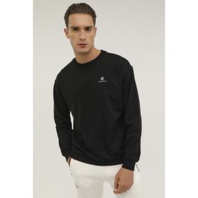 Lumberjack MB SN75 C NECK SW 6FX Siyah Erkek Sweatshirt