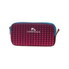 Lumberjack Mor Çift Fermuarlı Kalem Çantası