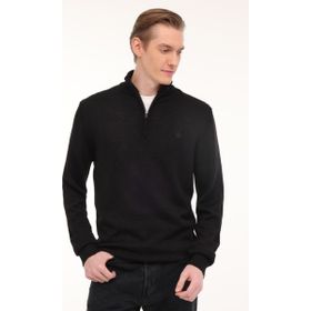 Lumberjack Pullover Half Zıp Siyah Erkek Kazak