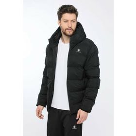 Lumberjack SN22 Nolan Coat Kapüşonlu Siyah Erkek Mont