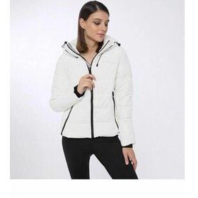 Lumberjack SN31 Apreski Coat Beyaz Kadın Kısa Mont