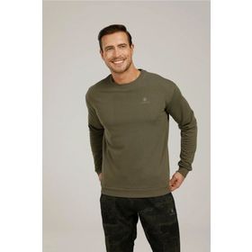 Lumberjack SN75 Haki Basic Erkek Sweatshirt