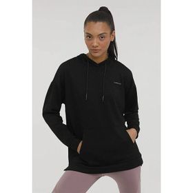 Lumberjack W-CT664 Luna Long Hoodie Siyah Kadın Sweatshirt