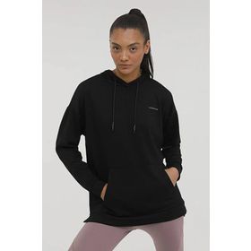 Lumberjack W-CT664 Luna Long Hoodie Siyah Kadın Sweatshirt