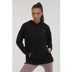 Lumberjack W-CT664 Luna Long Hoodie Siyah Kadın Sweatshirt