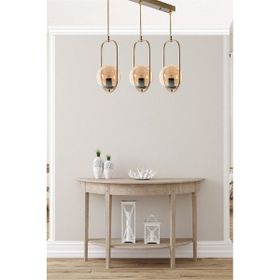 Lumexx Ahu 3'lü Sıralı Bal Camlı Eskitme Sarkıt