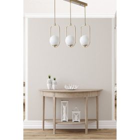 Lumexx Ahu 3'lü Sıralı Beyaz Camlı Eskitme Sarkıt