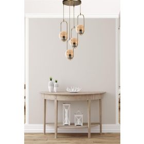 Lumexx Ahu 4'lü Tepsili Bal Camlı Eskitme Sarkıt
