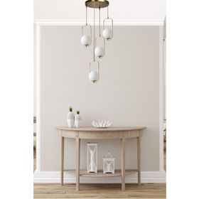 Lumexx Ahu 4'lü Tepsili Beyaz Camlı Eskitme Sarkıt