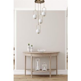 Lumexx Ahu 4'lü Tepsili Beyaz Camlı Eskitme Sarkıt