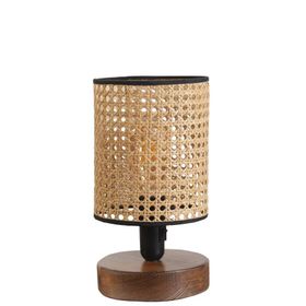 Lumexx Ayça Ceviz Rattan Abajurlu Masa Lambası