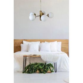 Lumexx Bankok Eskitme Beyaz Camlı 5'li Avize