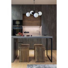 Lumexx Bankok Siyah-Beyaz Camlı 4'lü Avize