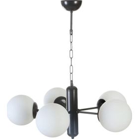 Lumexx Bankok Siyah-Beyaz Camlı 5'li Avize