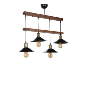 Lumexx David 4'lü Ceviz Sıralı Metal Başlıklı Sarkıt