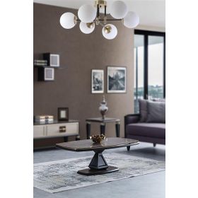 Lumexx Dolunay 6'lı Eskitme Beyaz Camlı Avize