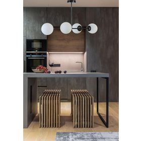 Lumexx Favori 4'lü Siyah Beyaz Camlı Avize