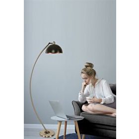 Lumexx Hilal Mat Krom Retro 3 Başlıklı Lambader
