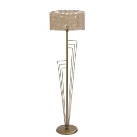 Lumexx Kelebek Silindir Rattan Eskitme Abajurlu Lambader