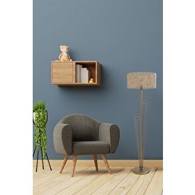 Lumexx Kelebek Silindir Rattan Eskitme Abajurlu Lambader