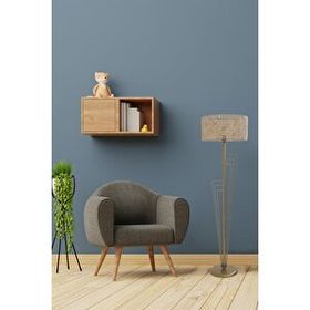 Lumexx Kelebek Silindir Rattan Eskitme Abajurlu Lambader