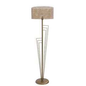 Lumexx Kelebek Silindir Rattan Eskitme Abajurlu Lambader