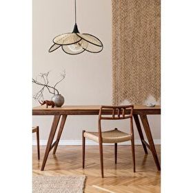 Lumexx Pervane Tekli Camlı Rattan Sarkıt
