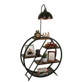 Lumexx Plüton Ceviz Metal Başlıklı Lambader